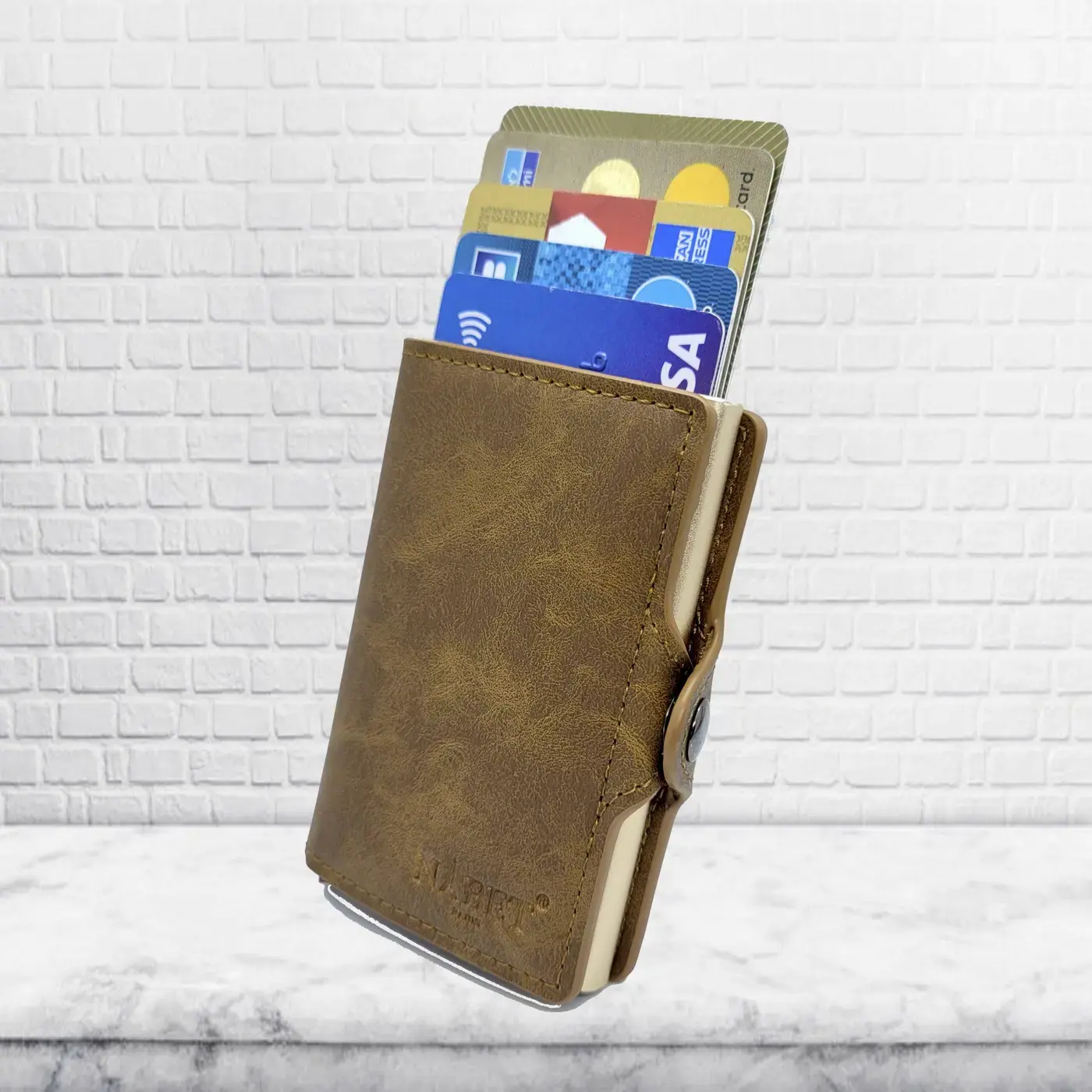 ארנק RFID SLIM חום בהיר